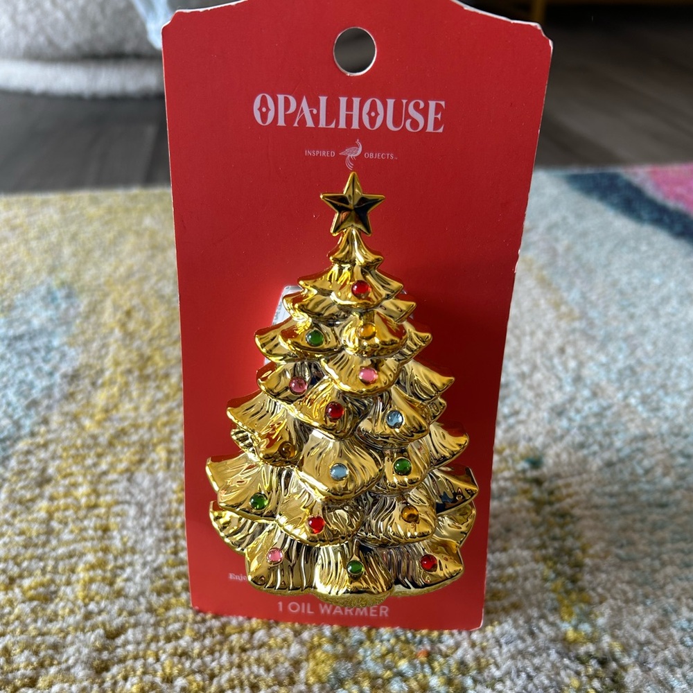 Opalhouse Gold Vintage Style Christmas Tree Oil Warmer